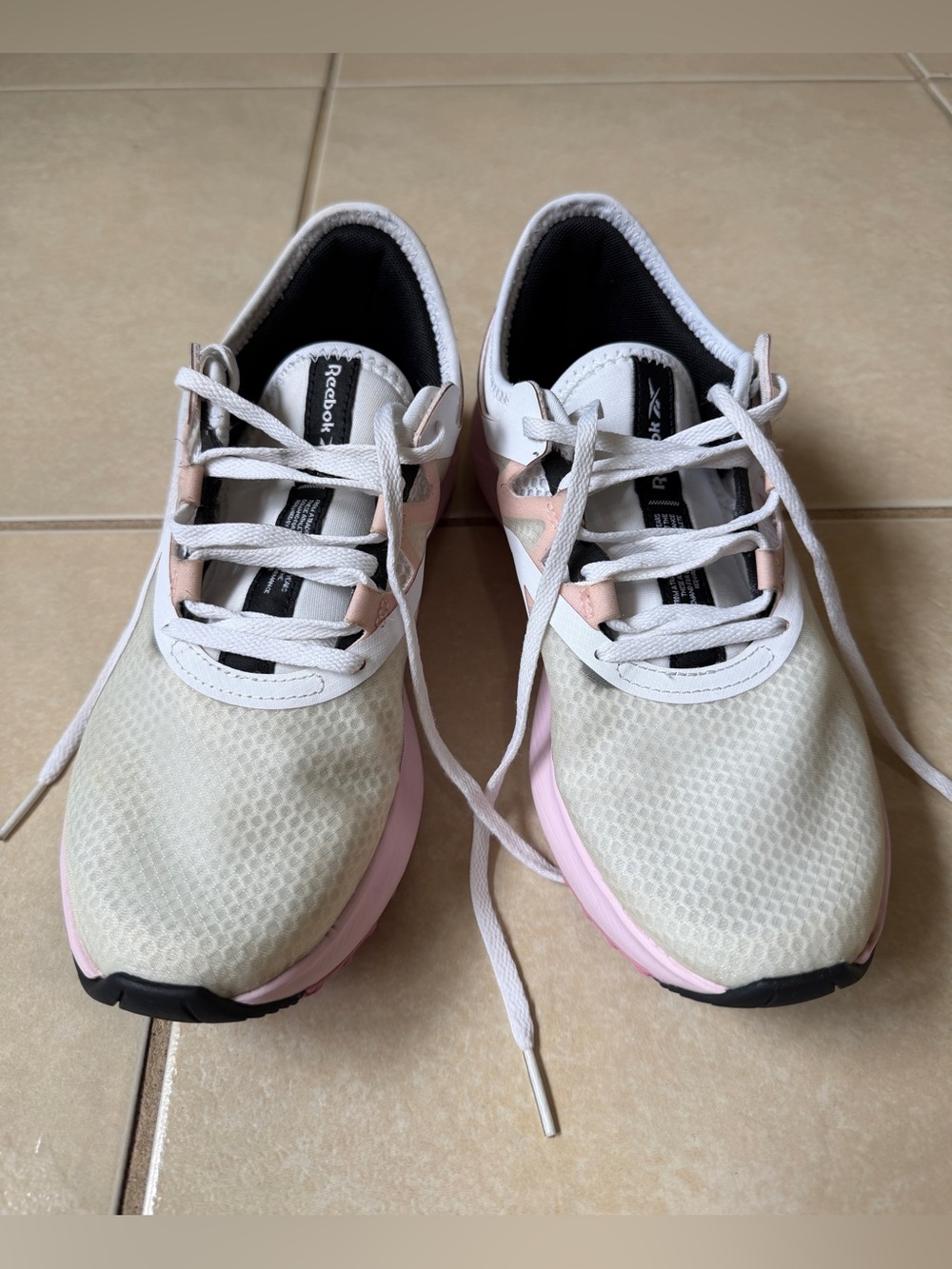 Reebok Floatride Fuel Running Shoes Sneakers Womens US Size 6 Pink/White